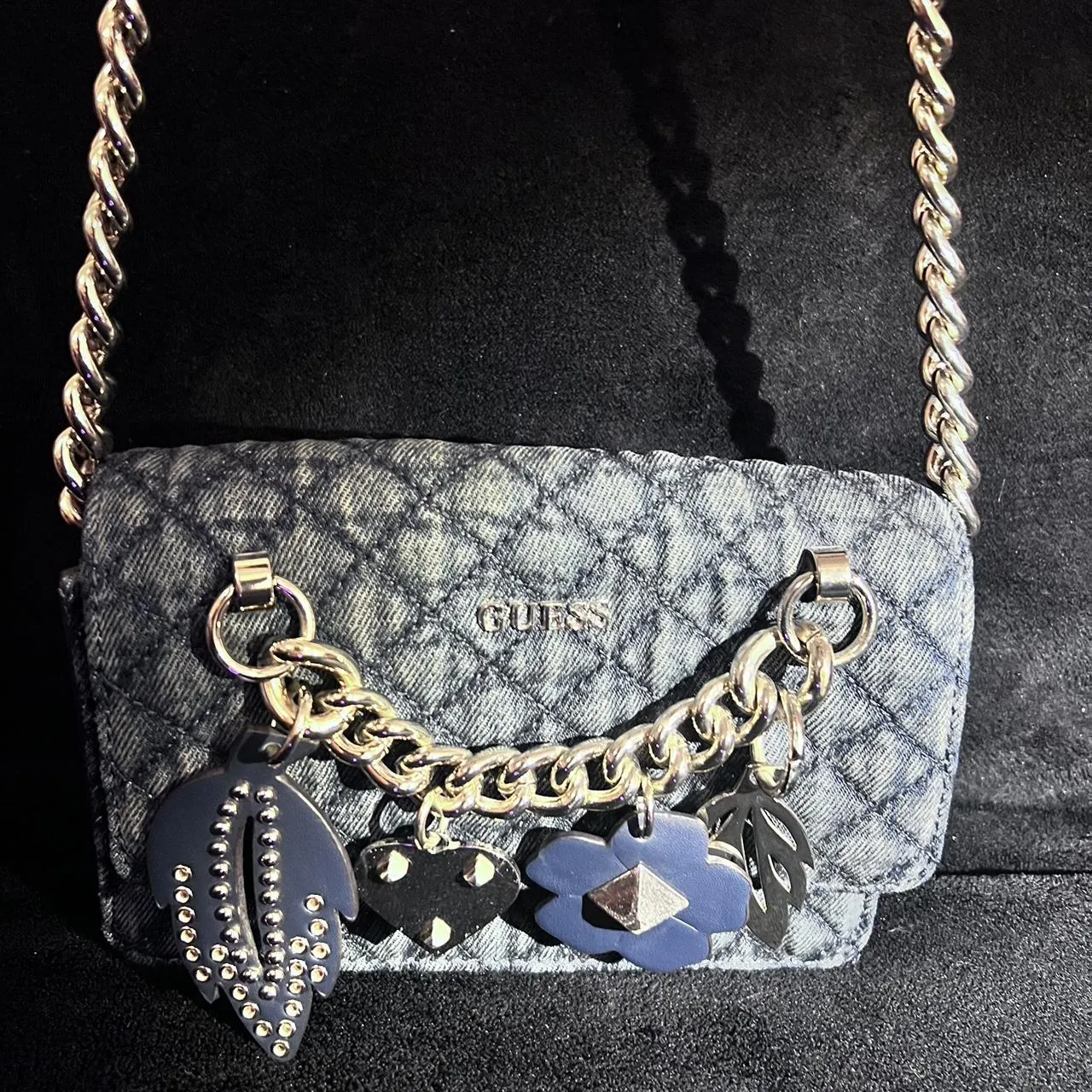 Vintage Denim Guess Stassie Mini Crossbody, photo 2 of 4