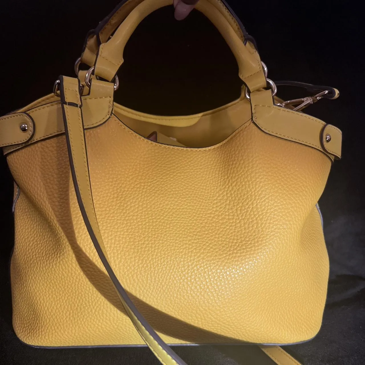 Anne Klein Mustard Shoulder Purse, photo 2 of 4