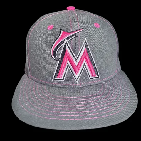 Miami Marlins Grey and Pink MLB Cap