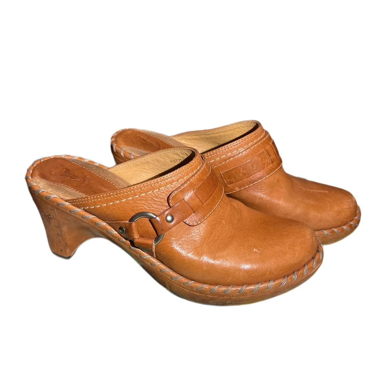 Frye Charlotte Close Toe Leather Mules., photo 4 of 7