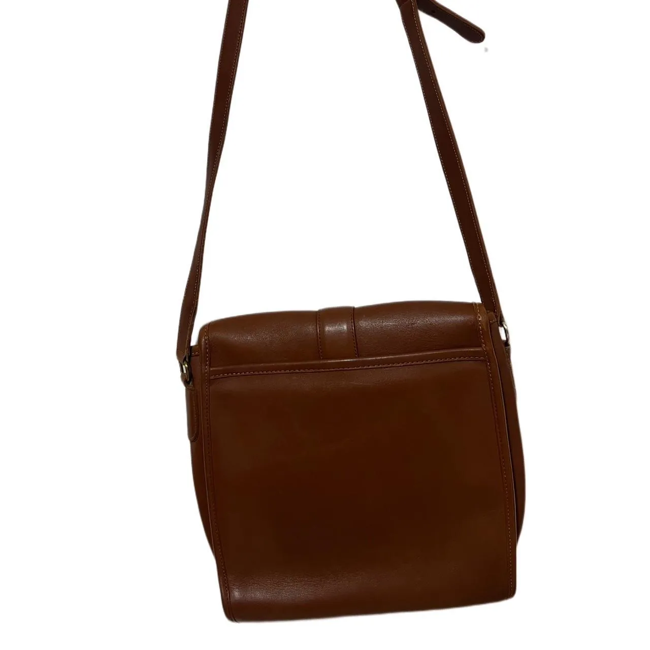 Vintage Rare Coach Burnt/Rustic Brown Leather Crossbody Shoulder Bag 044-5042, photo 3 of 7