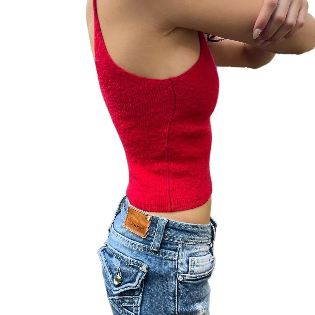 Rag & Bone Red Ribbed Wool-Blend Tank, photo 2 of 3