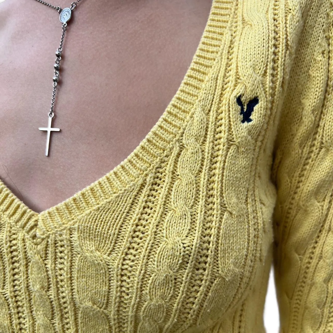 Vintage American Eagle Yellow Sweater, photo 2 of 4