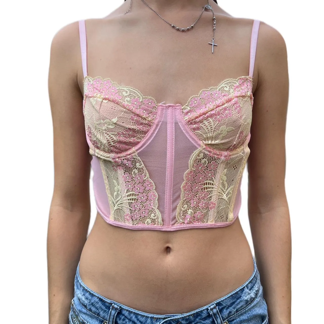 Bustier Lace Crop Top, photo 1 of 2
