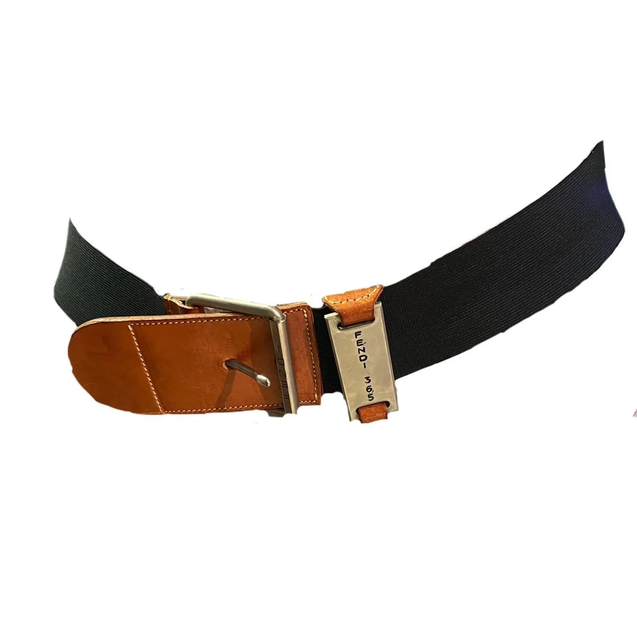 Vintage 1980s Fendi Wide Leather Belt, photo 1 of 4