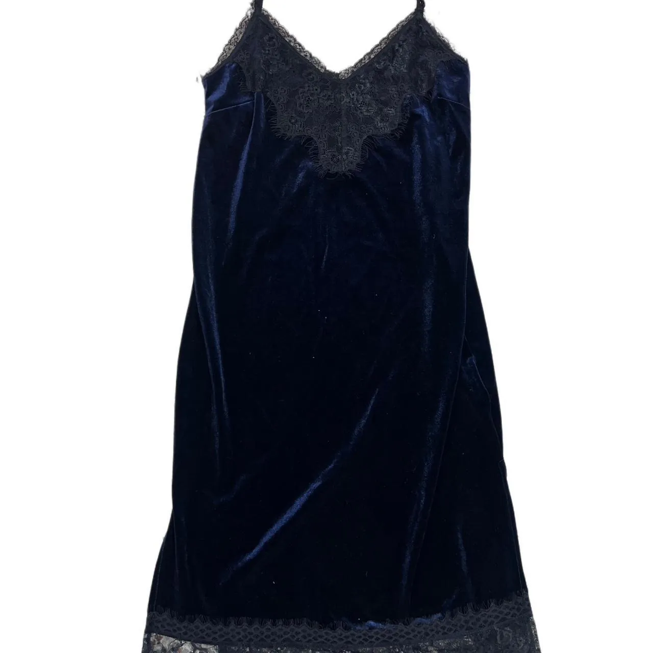 Bershka Blue Velvet Dress, photo 1 of 5