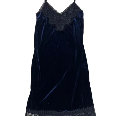 Bershka Blue Velvet Dress