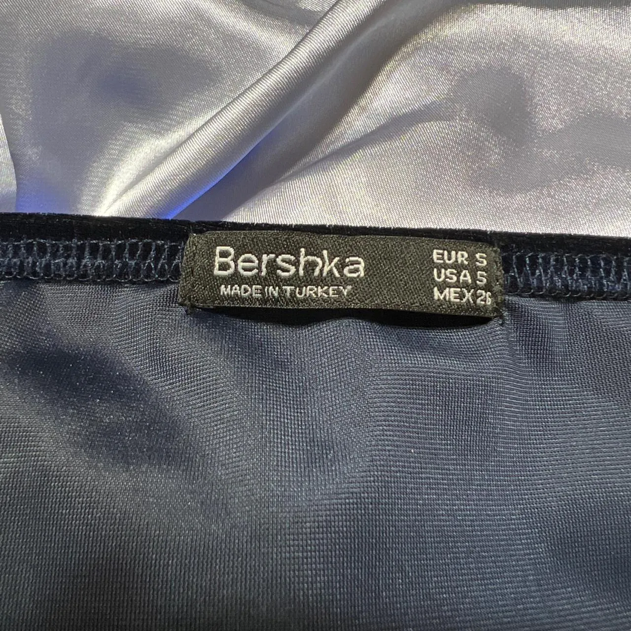 Bershka Blue Velvet Dress, photo 5 of 5
