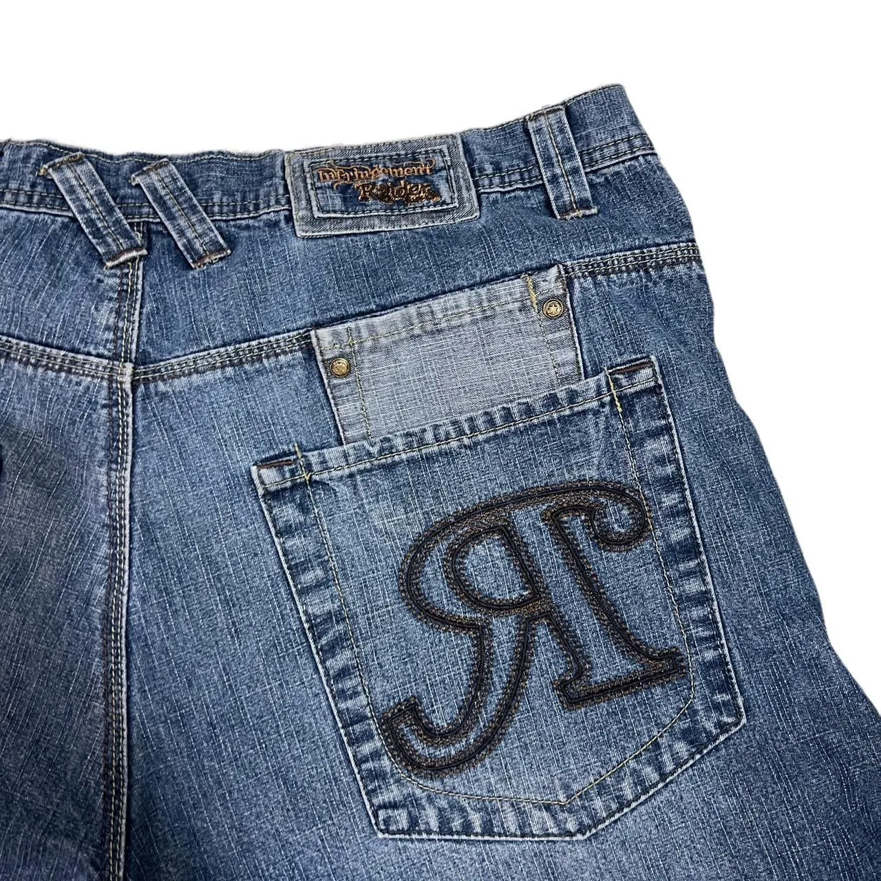 Infringement Raider Vintage “R” Jean Shorts, photo 3 of 4