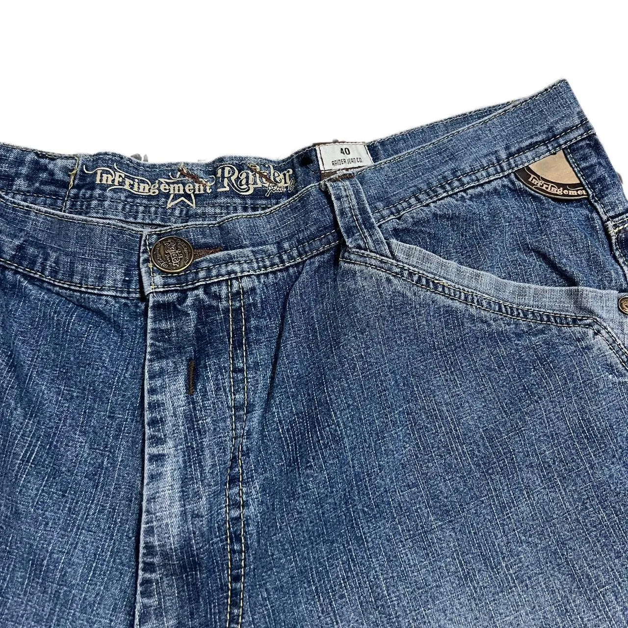 Infringement Raider Vintage “R” Jean Shorts, photo 4 of 4