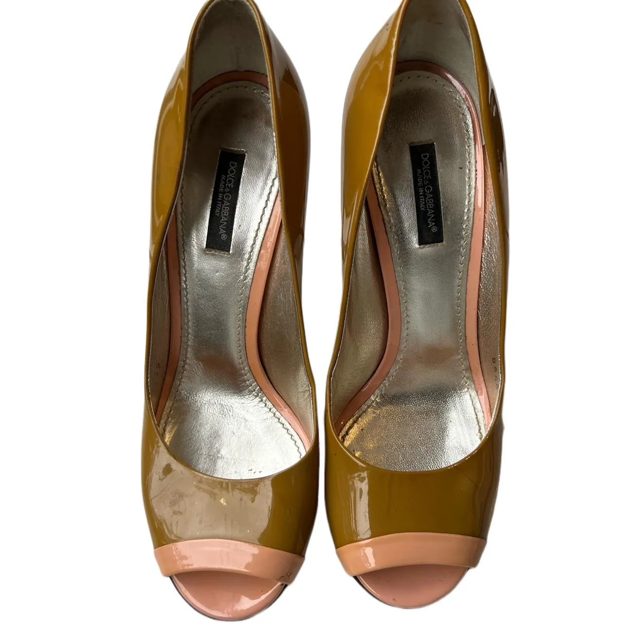Vintage Dolce & Gabbana Peep Toe Patent Heels, photo 1 of 8