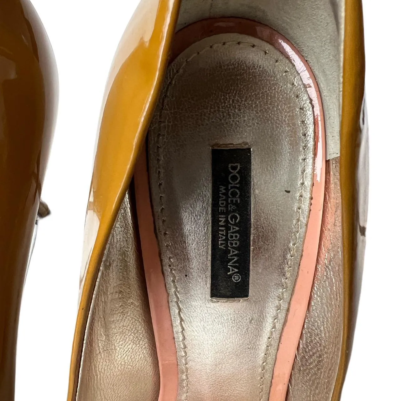 Vintage Dolce & Gabbana Peep Toe Patent Heels, photo 4 of 8