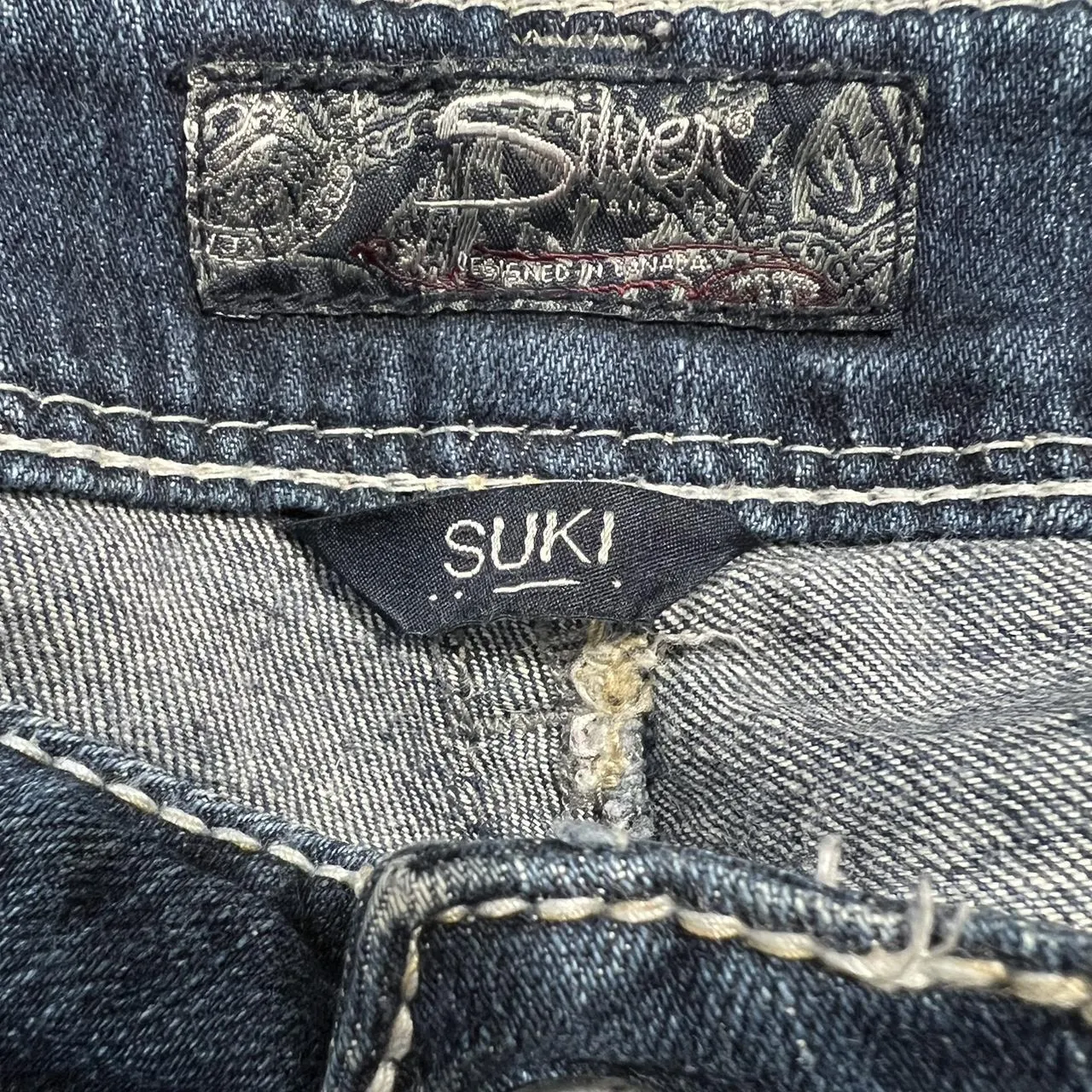 Vintage Silver Suki Low Rise Baby Boot Jeans, photo 6 of 8