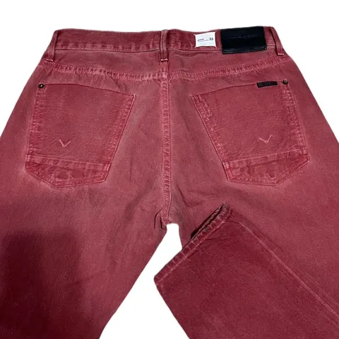 Hudson Burgundy Byron Straight Jeans