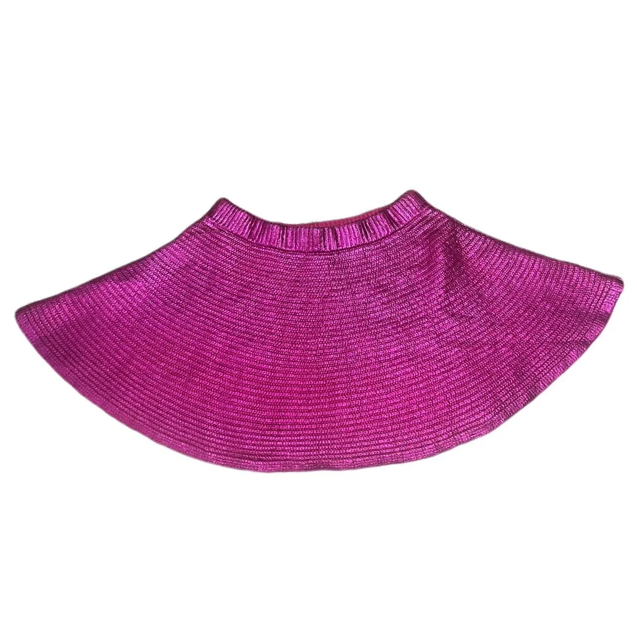 Scoop Metallic Foil Pink Mini Skirt, photo 3 of 4