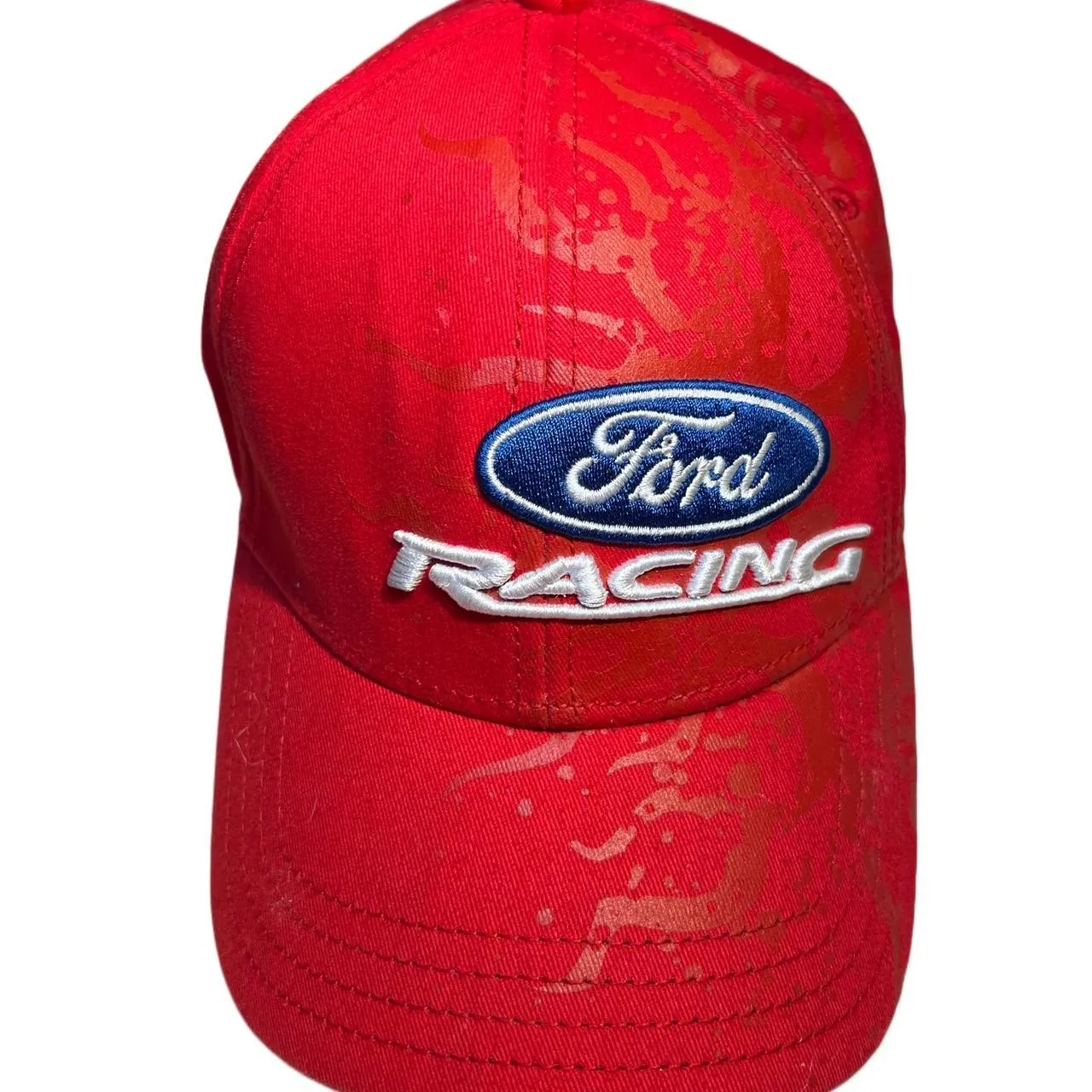 Vintage Nascar Ford Racing Red Cap, photo 1 of 3