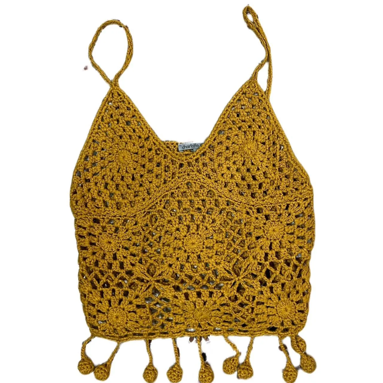 Charlotte Russe Yellow Knit Crop Top, photo 1 of 3
