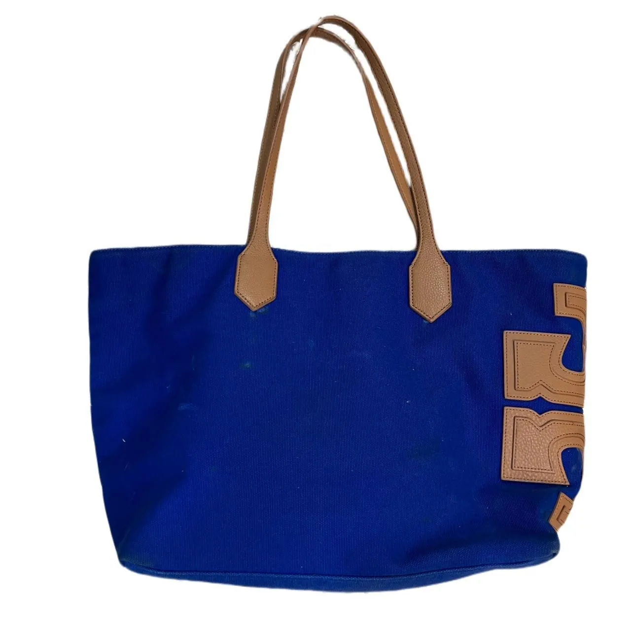 Tory Burch Rare Royal Blue Canvas Tote Bag, photo 1 of 5