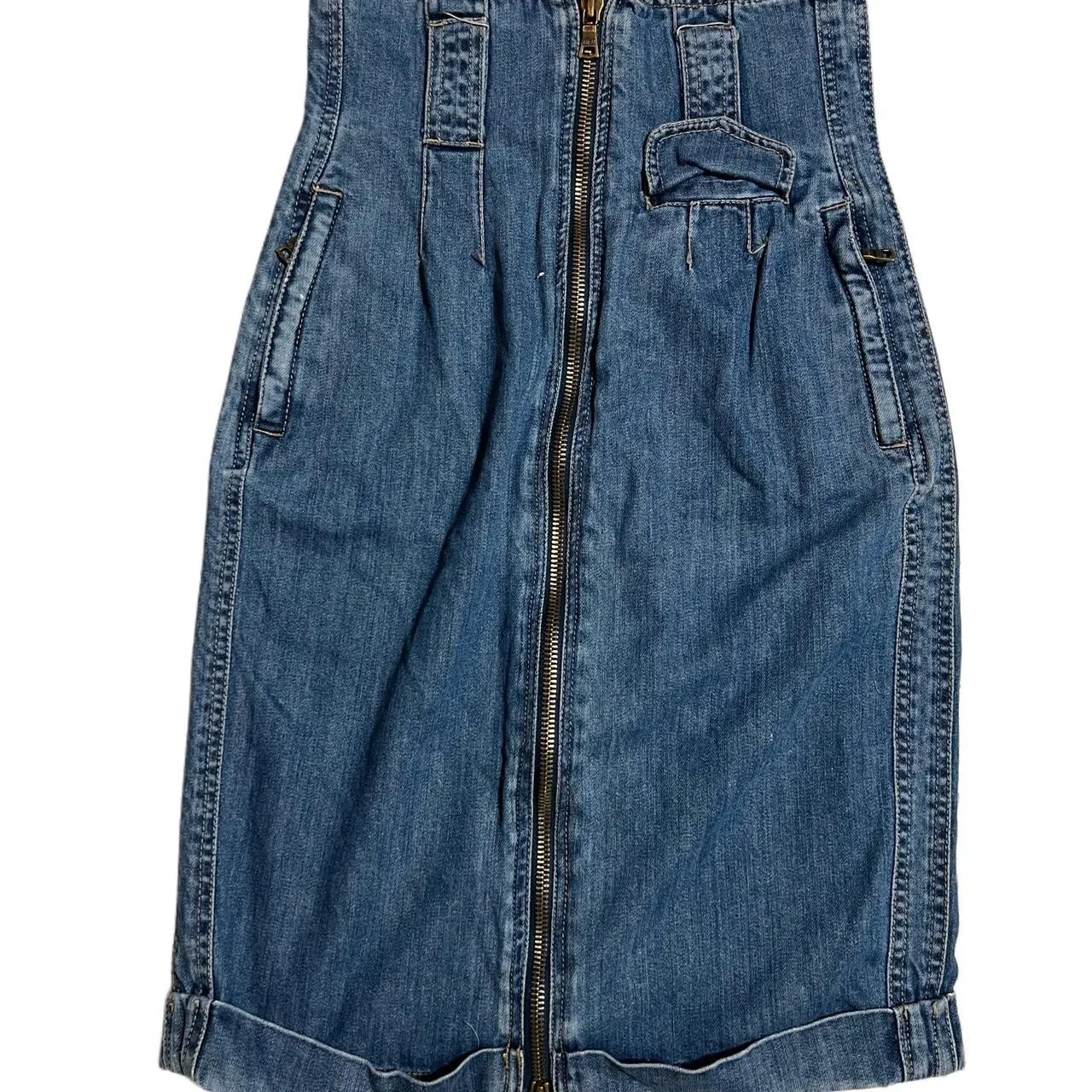 Vintage Marc Jacobs Denim Zip Up Maxi Skirt with Pockets, photo 2 of 4
