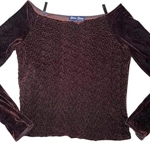 Bisou-Bisou Michele Bohbot Red Long Sleeve Blouse