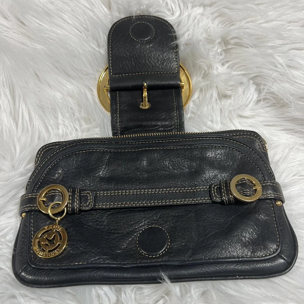 Vintage Juicy Couture Leather Buckle Clutch Bag, photo 2 of 8