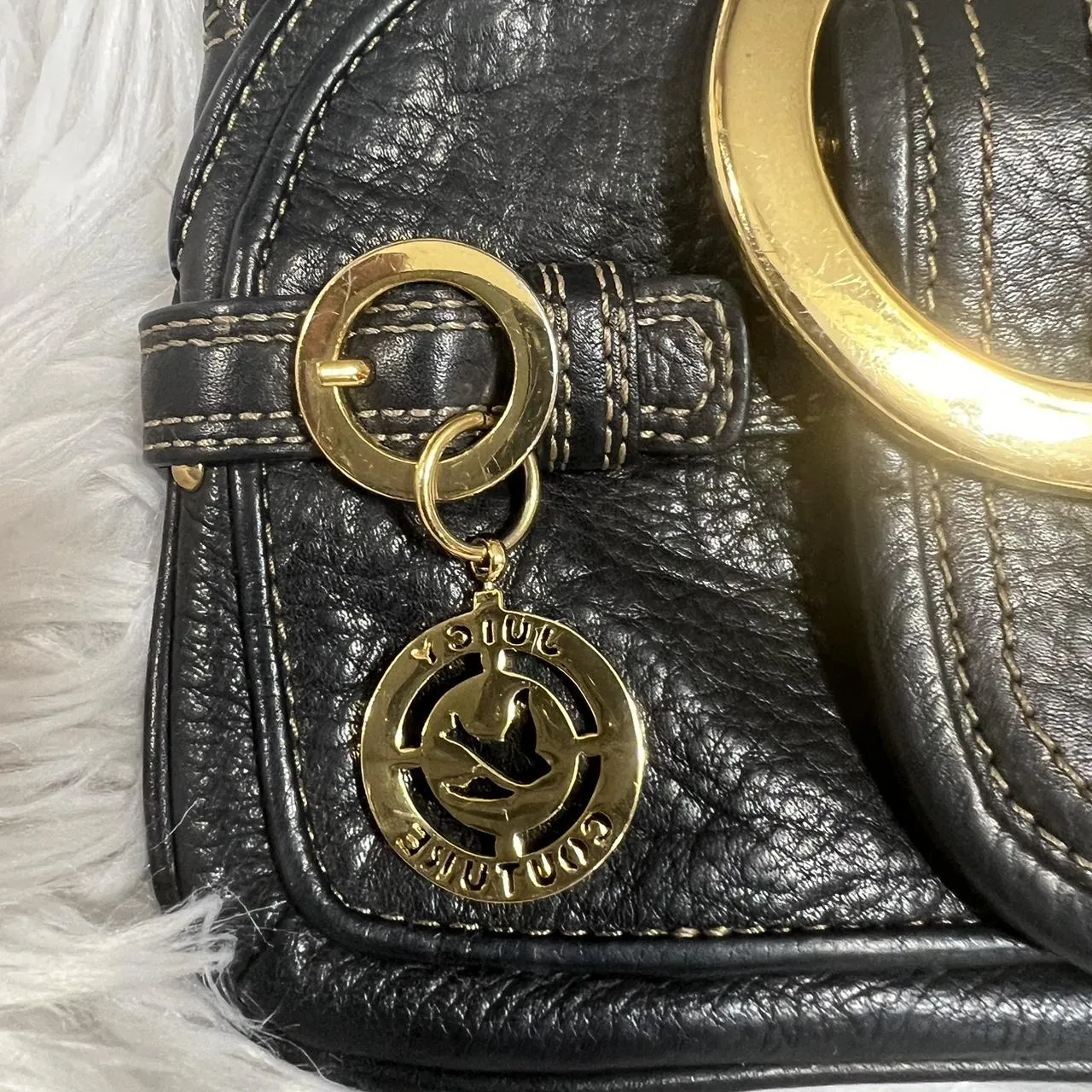 Vintage Juicy Couture Leather Buckle Clutch Bag, photo 3 of 8