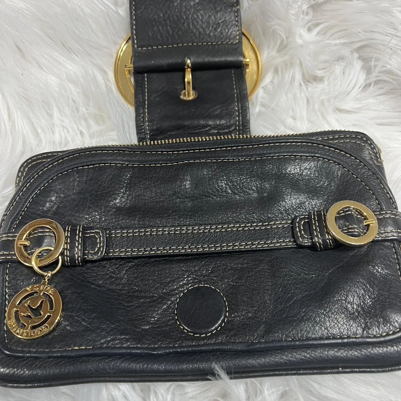Vintage Juicy Couture Leather Buckle Clutch Bag, photo 5 of 8
