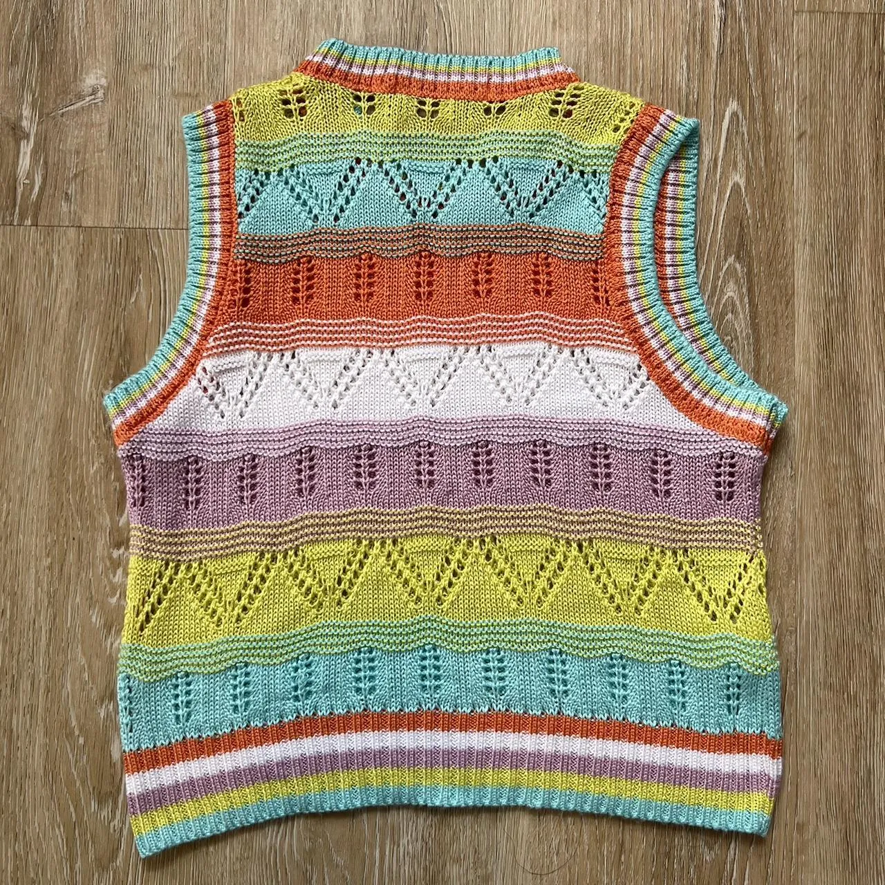 B. Fly Multi-coloured Knitted Sweater Vest, photo 4 of 4