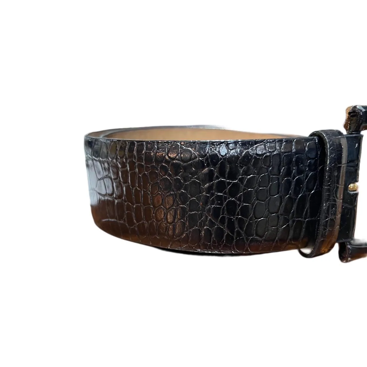 W.Kleinberg Embossed Croc Calf Leather Belt, photo 2 of 6