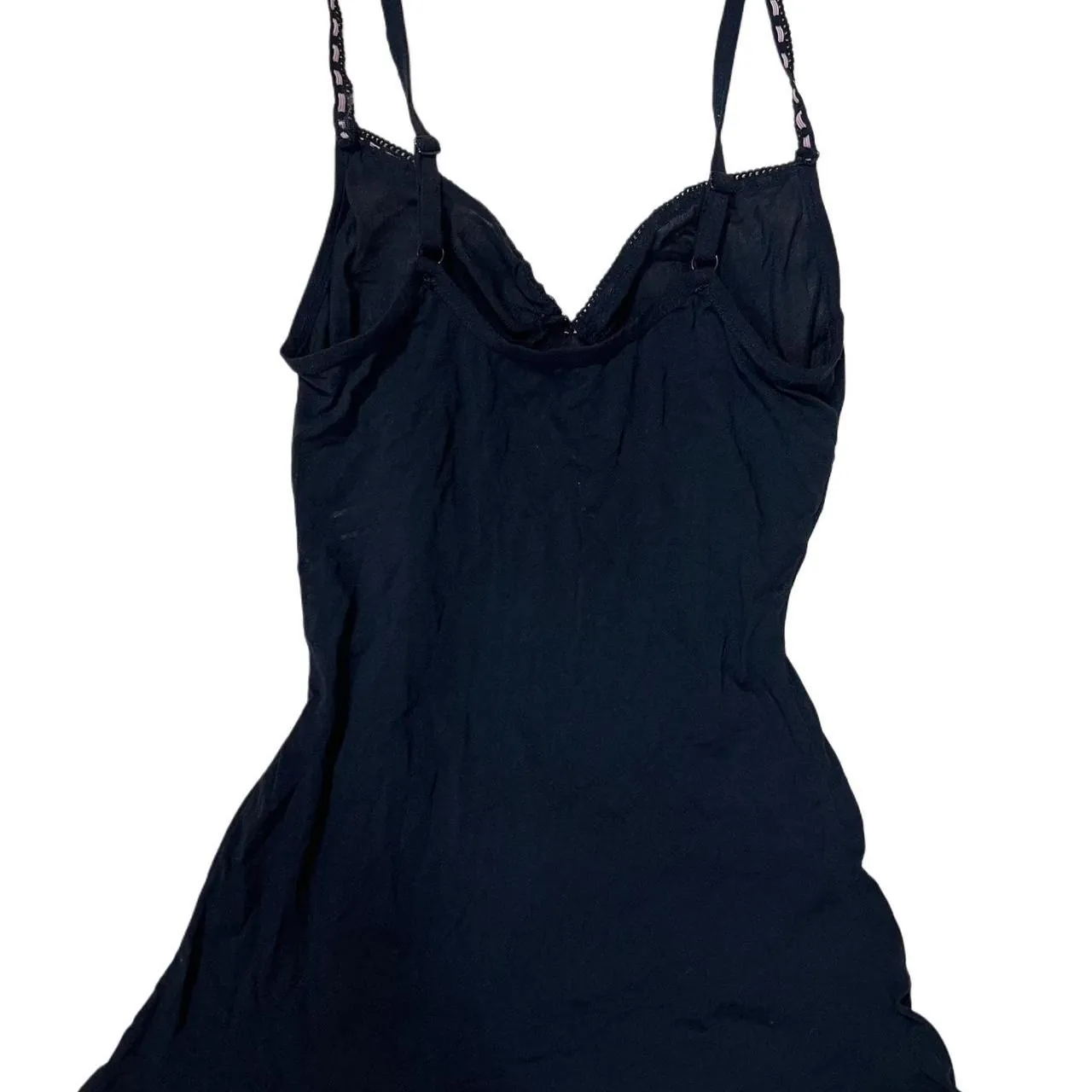 Black Mesh Camo Nightdress with Pink Trim and Bow, photo 3 of 4