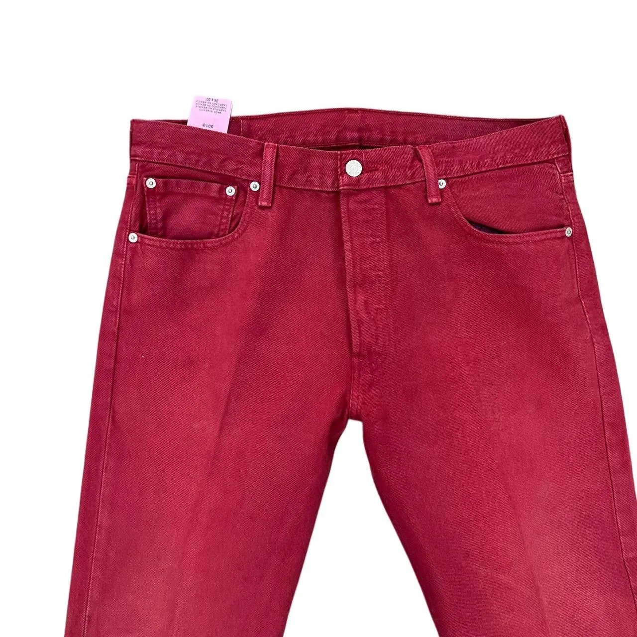 Vintage 90s Levi’s 501 Red Denim Jeans, photo 1 of 5
