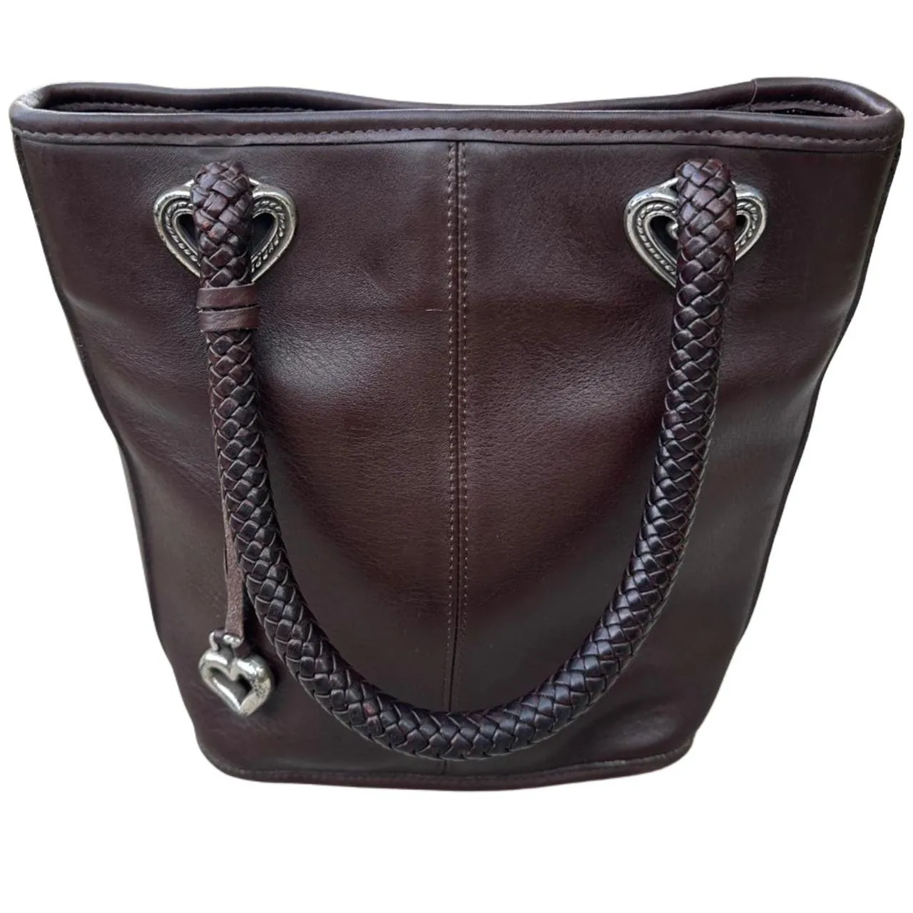 Vintage Brighton Brown Leather Shoulder Bucket Bag, photo 1 of 7
