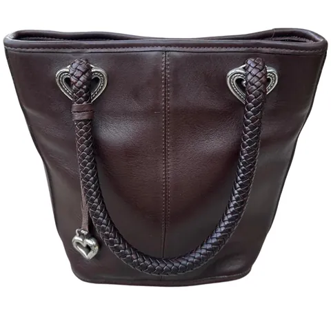 Vintage Brighton Brown Leather Shoulder Bucket Bag