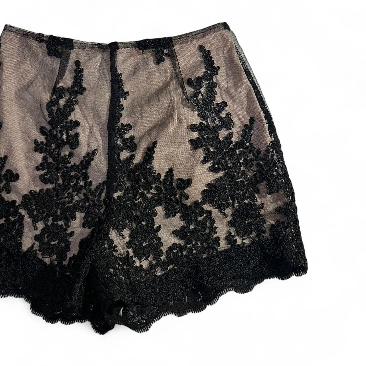 Miss Avenue Black Lace Shorts, photo 2 of 3