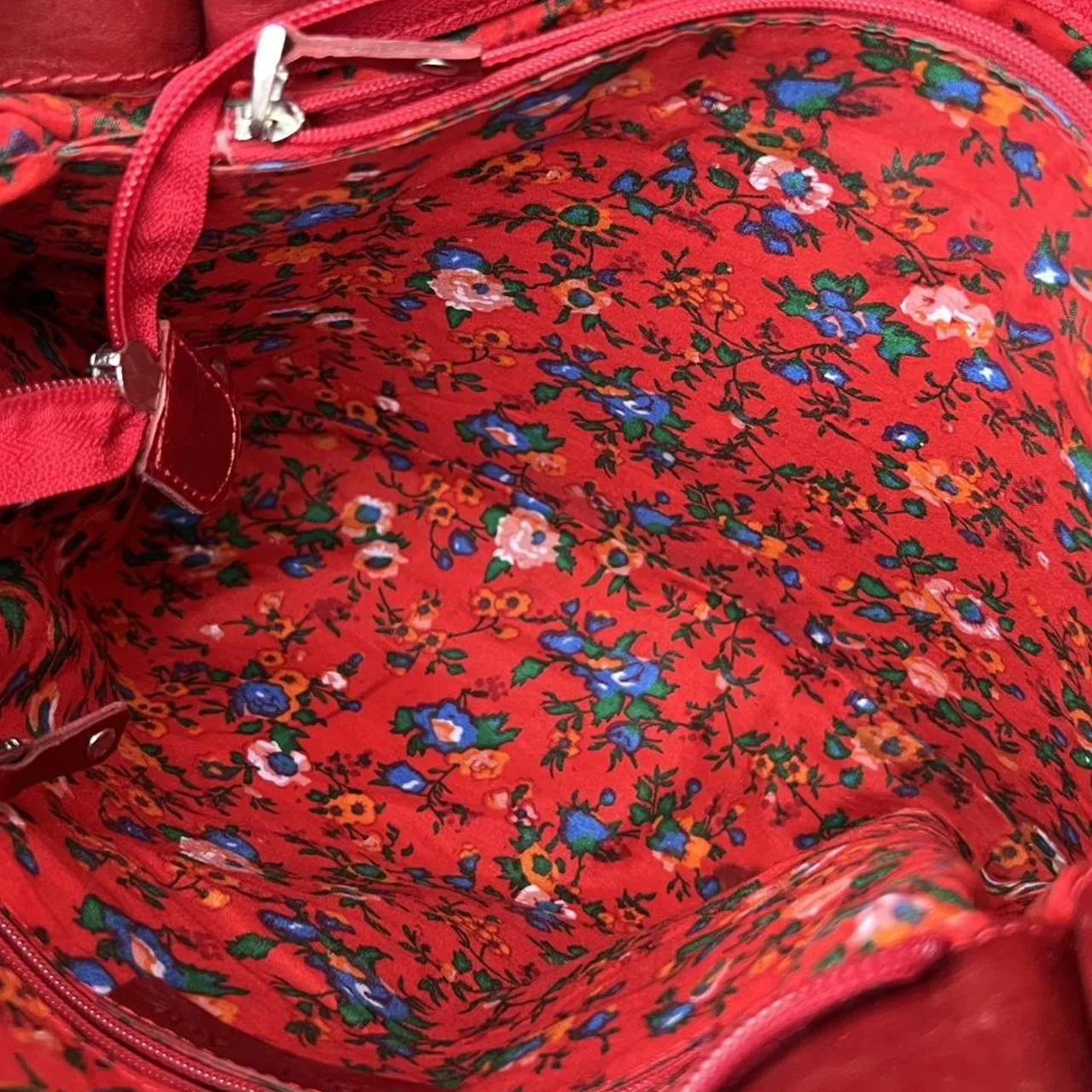 Piel & Arte Sustainable Red Leather Shoulder Bag, photo 4 of 5