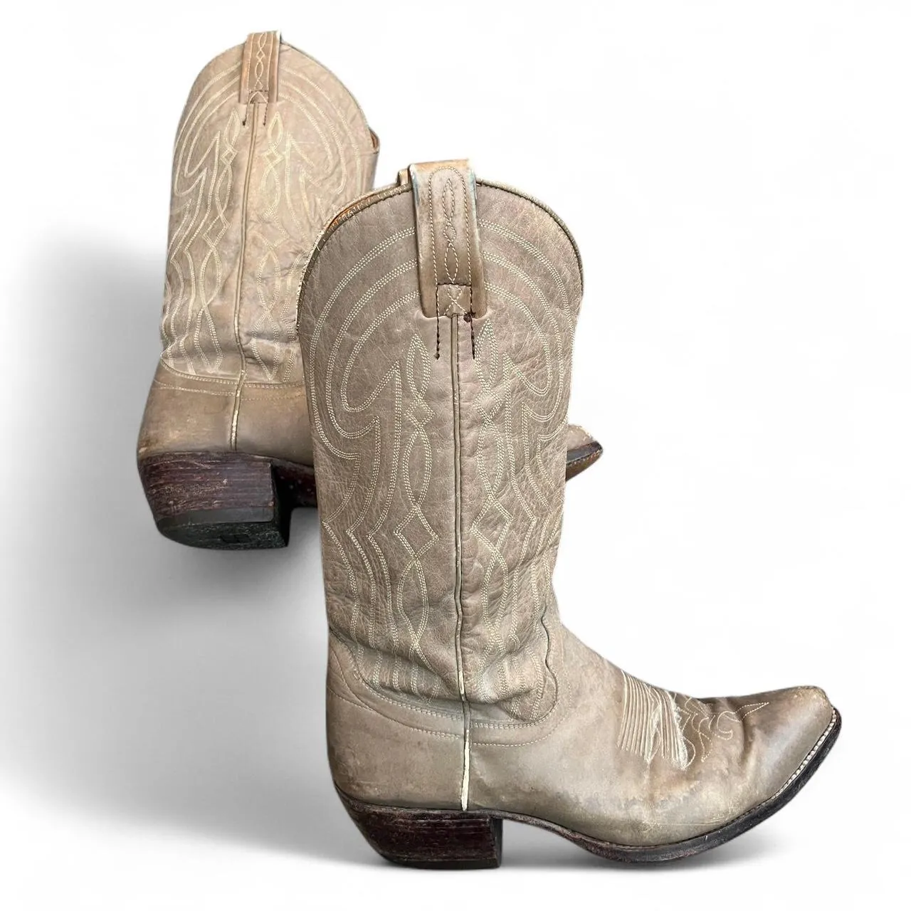 Dan Post Cream Western Cowboy Boots, photo 1 of 5