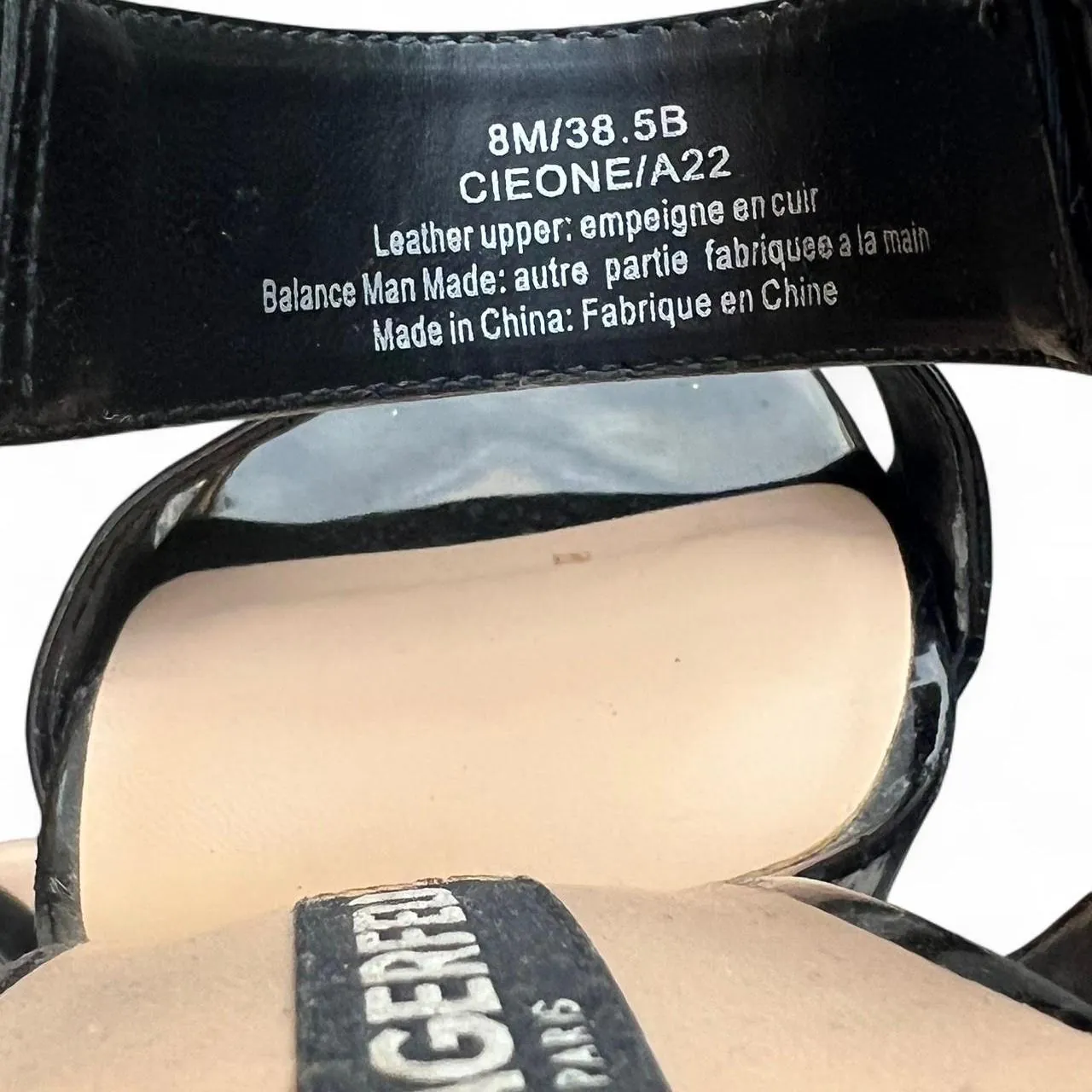 Karl Lagerfeld Paris Black Patent Leather Sandals, photo 4 of 4