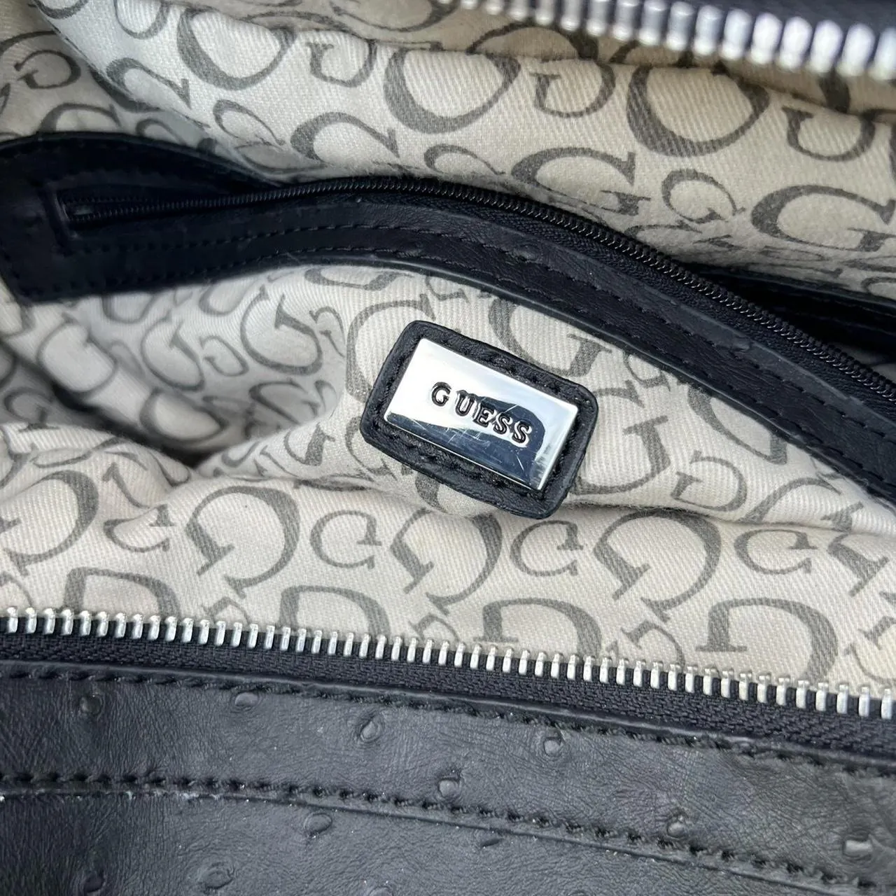 Vintage Guess Tan Handbag with Monogram, photo 8 of 8