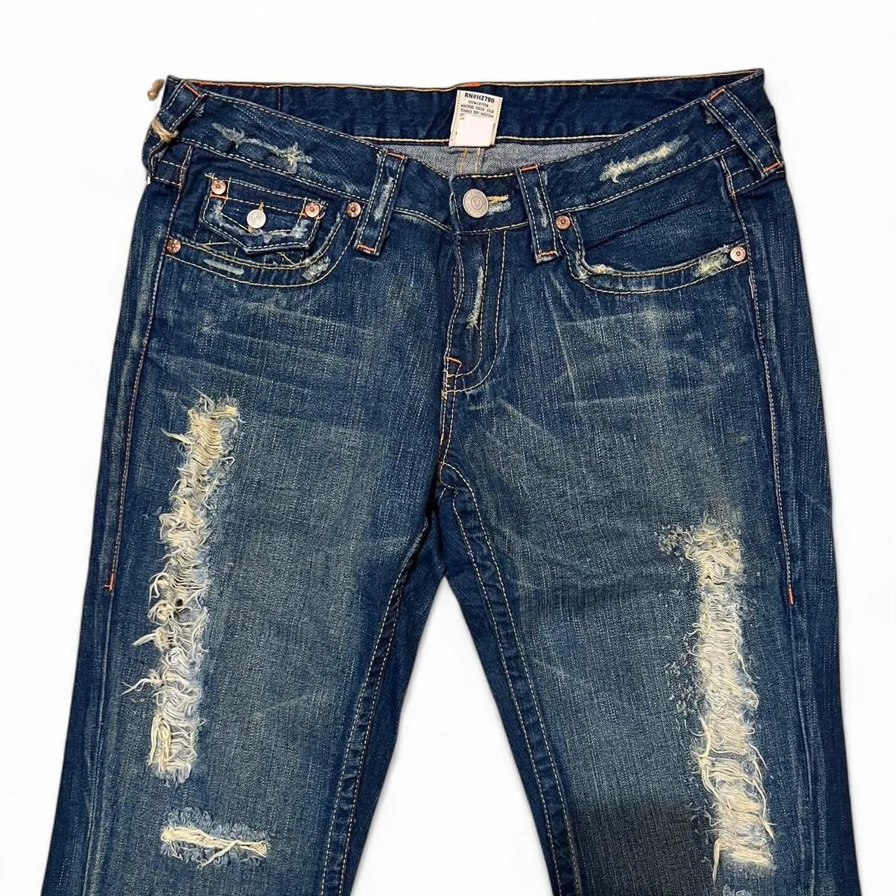 Vintage 2004 True Religion Distressed Flared Jeans, photo 3 of 8