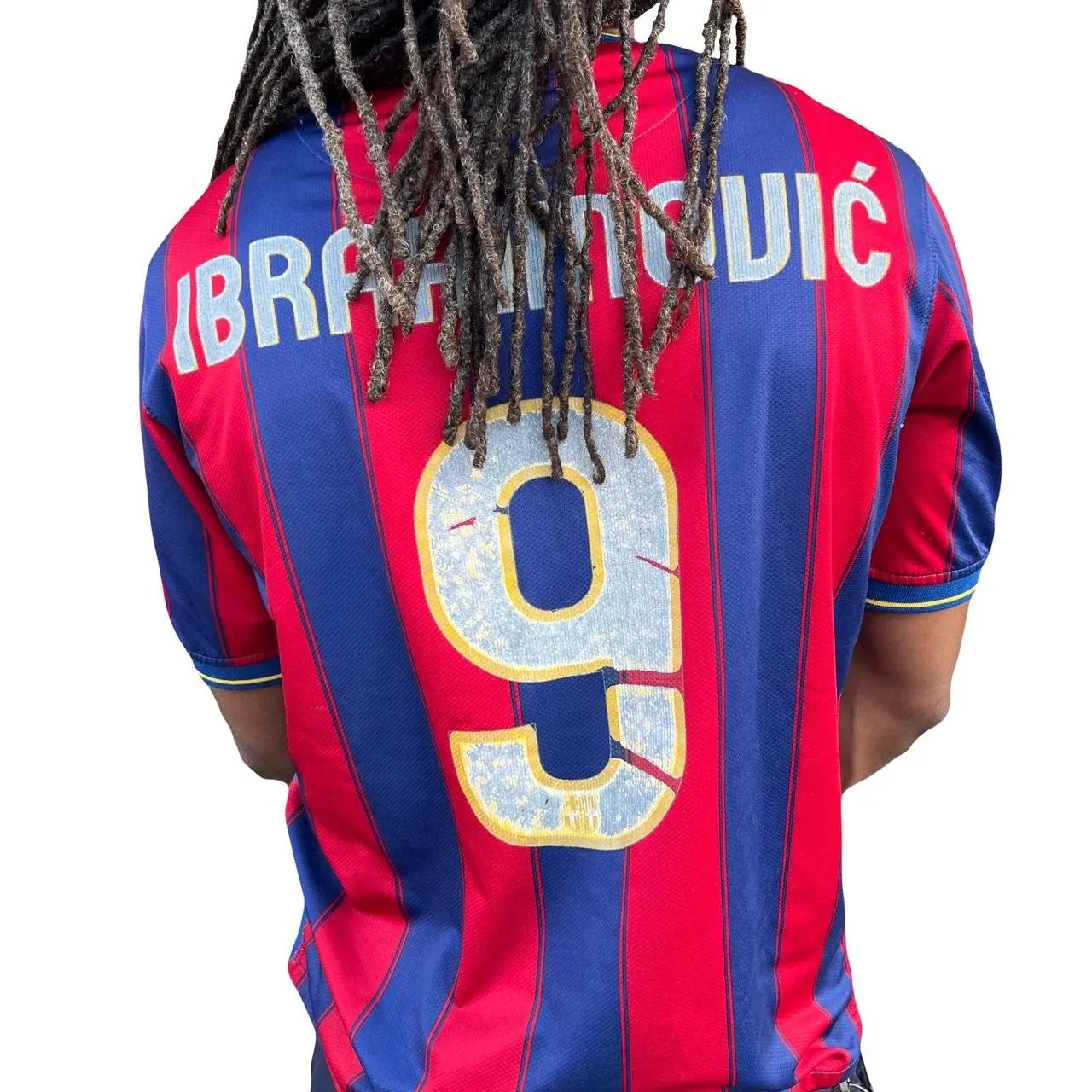 Rare Nike Barcelona Zlatan Ibrahimovic 2009/10 Football/Soccer Jersey #9, photo 2 of 3