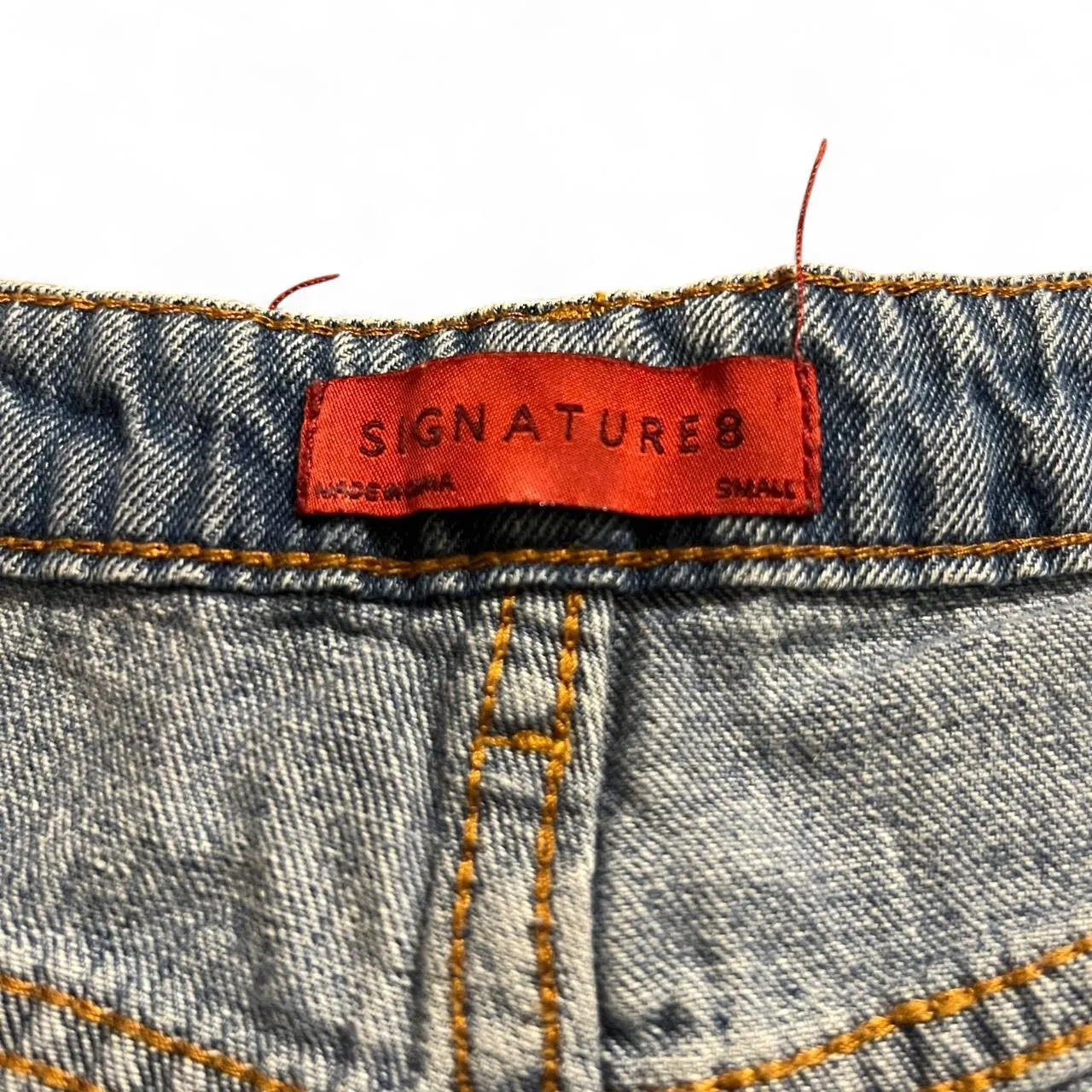 Signature 8 High Waisted Distressed Denim Shorts, photo 4 of 4