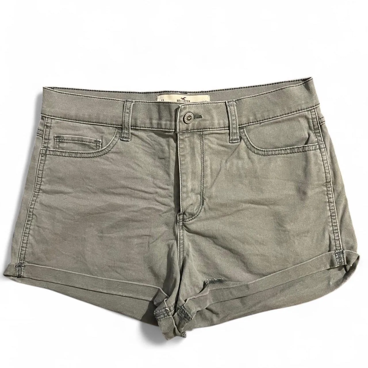 Hollister Y2K High Rise Olive Shorts, photo 1 of 5