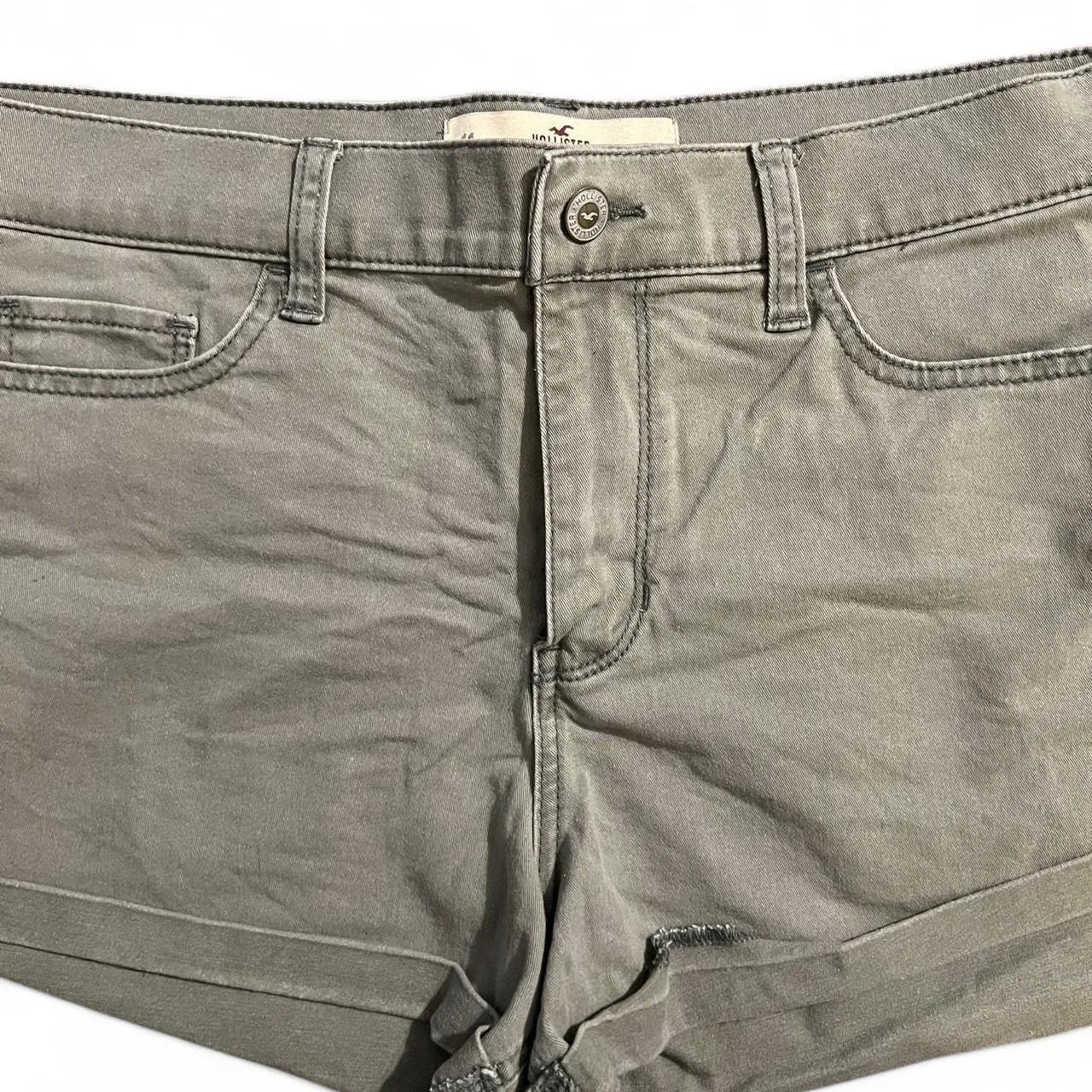 Hollister Y2K High Rise Olive Shorts, photo 2 of 5