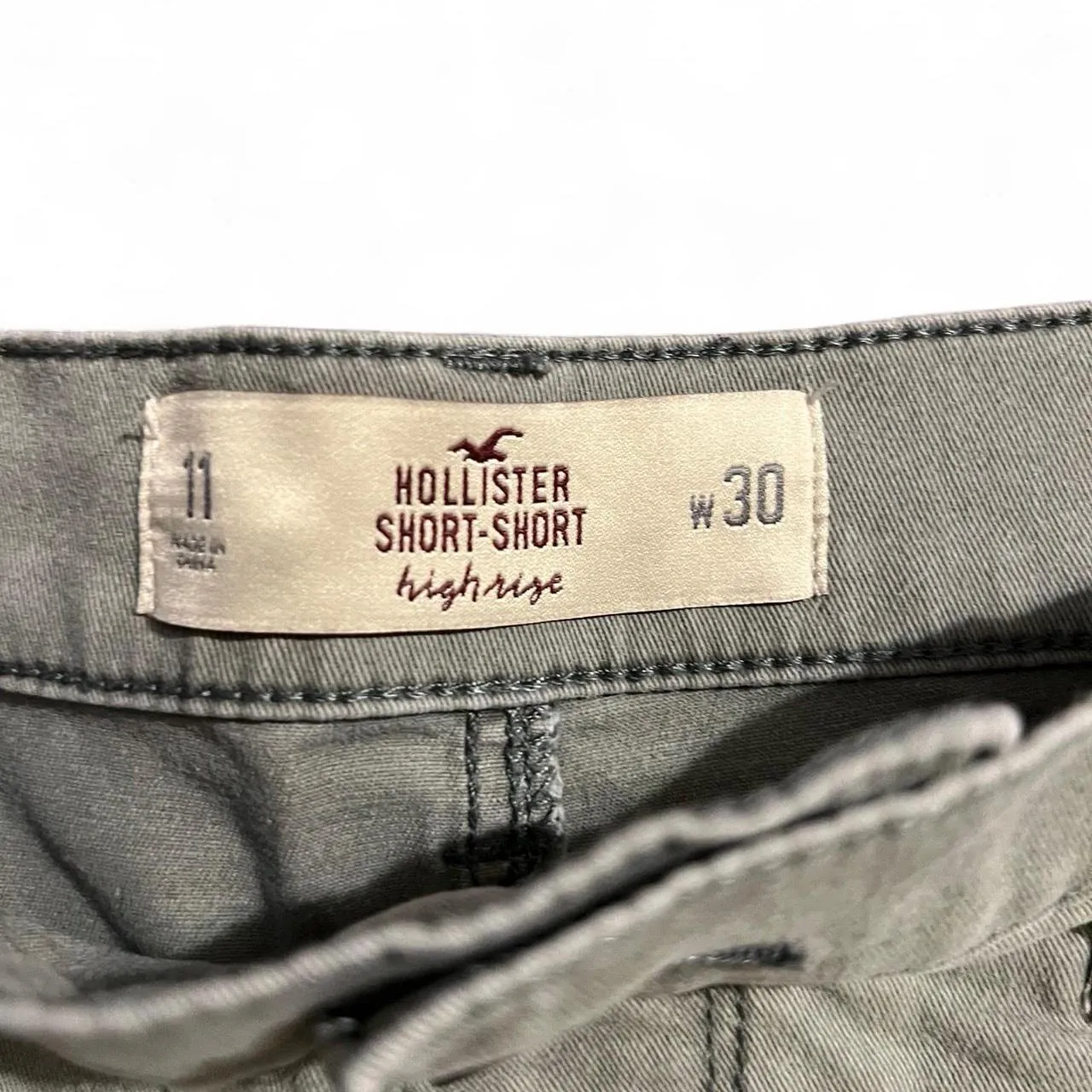 Hollister Y2K High Rise Olive Shorts, photo 5 of 5
