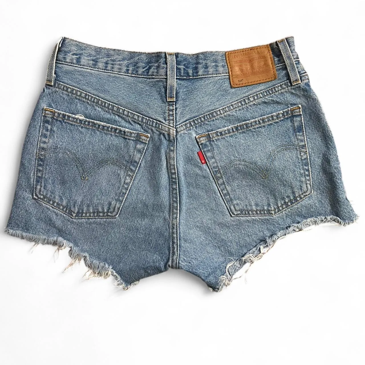 Levi’s 501 Red Tag Blue Denim Shorts, photo 3 of 4