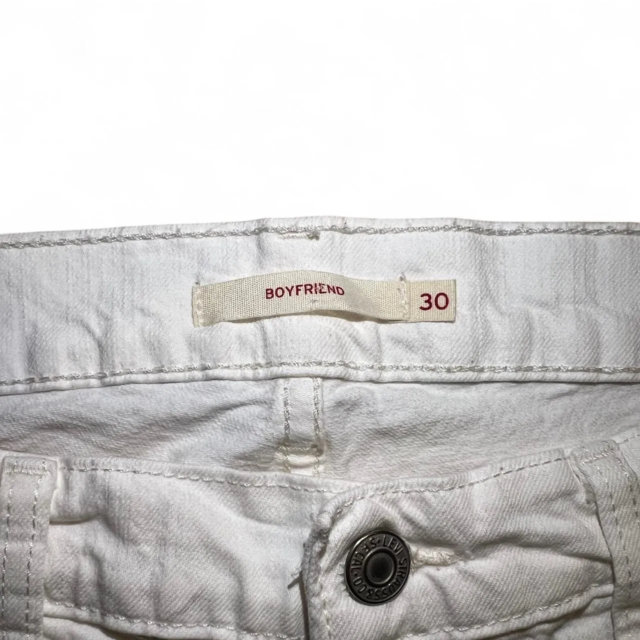 Vintage Levi’s White Denim Shorts, photo 3 of 5