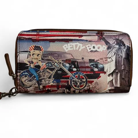 Vintage Betty Boop American Flag Wallet
