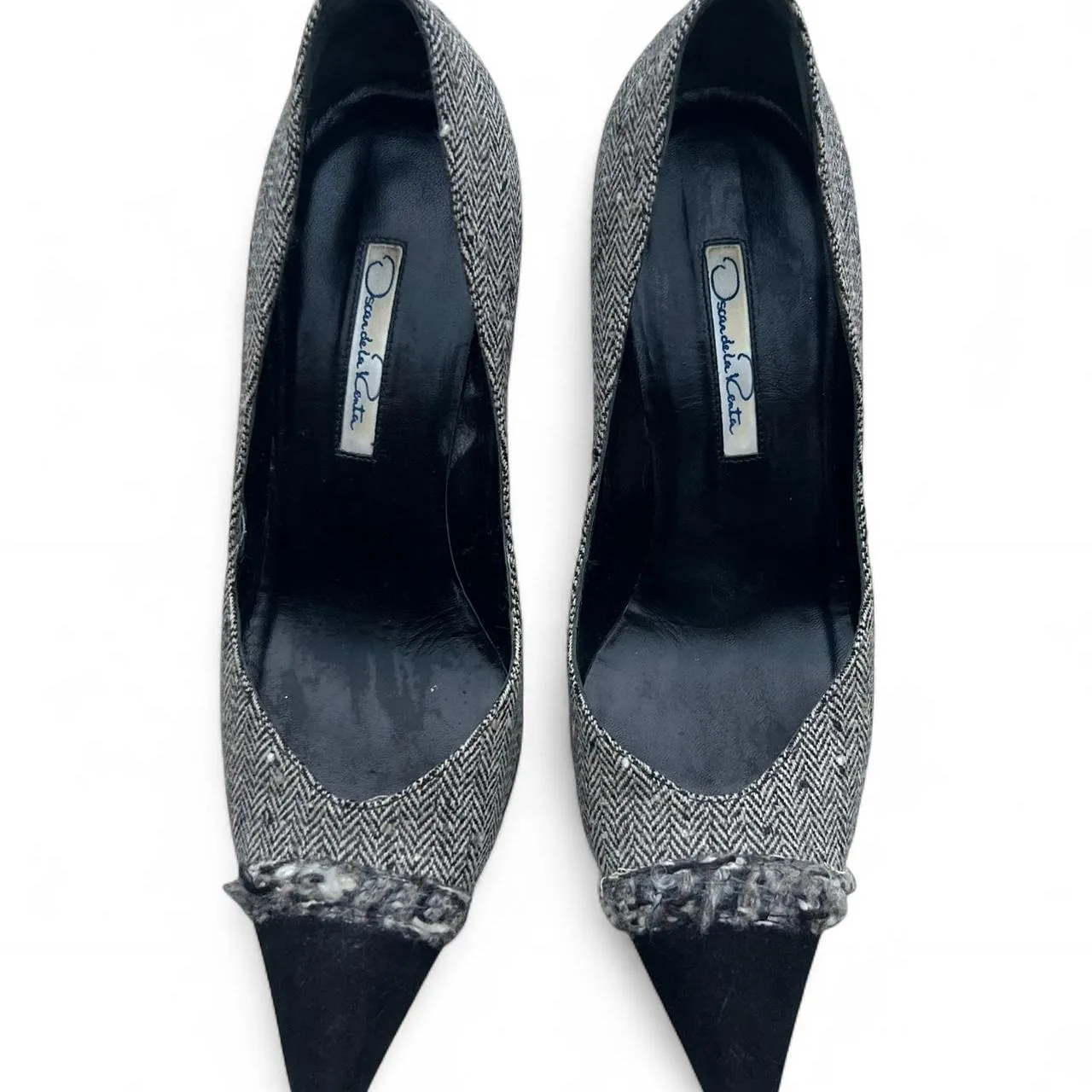 Vintage Oscar de la Renta Colorblock Pattern Pumps, photo 1 of 4