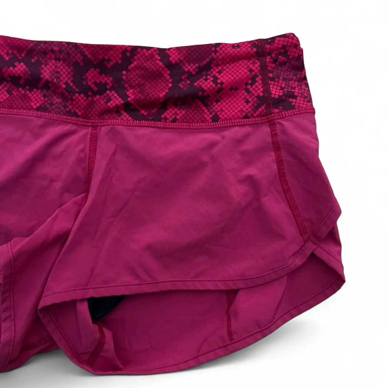 Lululemon Red Snake Print Speed Mini Shorts, photo 2 of 5