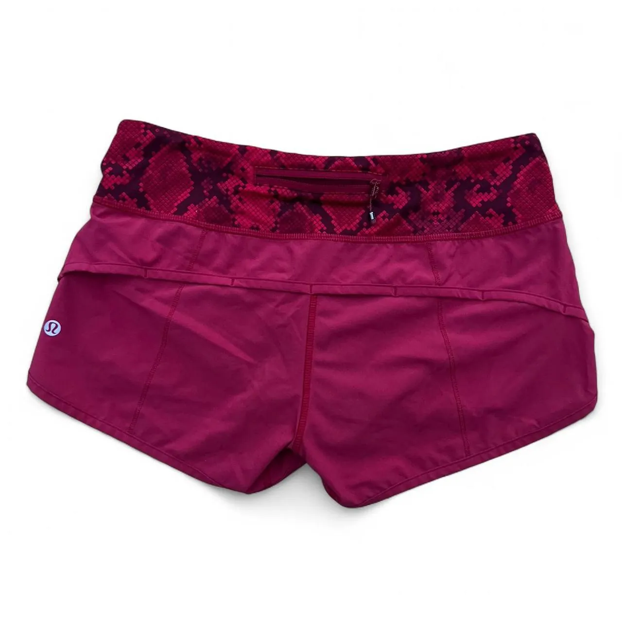 Lululemon Red Snake Print Speed Mini Shorts, photo 3 of 5